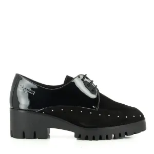 24 Hrs 24262 Black Lace-Up Shoes