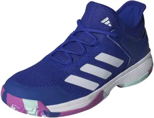 adidas Ubersonic 4 Sneaker, Lucid Blue/White/Purple Burst, 3 US Unisex Little Kid