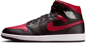 Air Jordan 1 Mid Men's Shoes (DQ8426-067, Black/Summit White/Varsity Red)