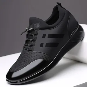 Air Wings Leather Knitted Sneakers (Normal & Increased 2.36 IN)