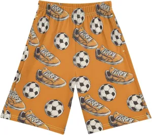 ALAZA Orange Shoes Football Soccer Pajama Shorts Elastic Waist Casual Sleep Shorts with Pockets Size 6-14