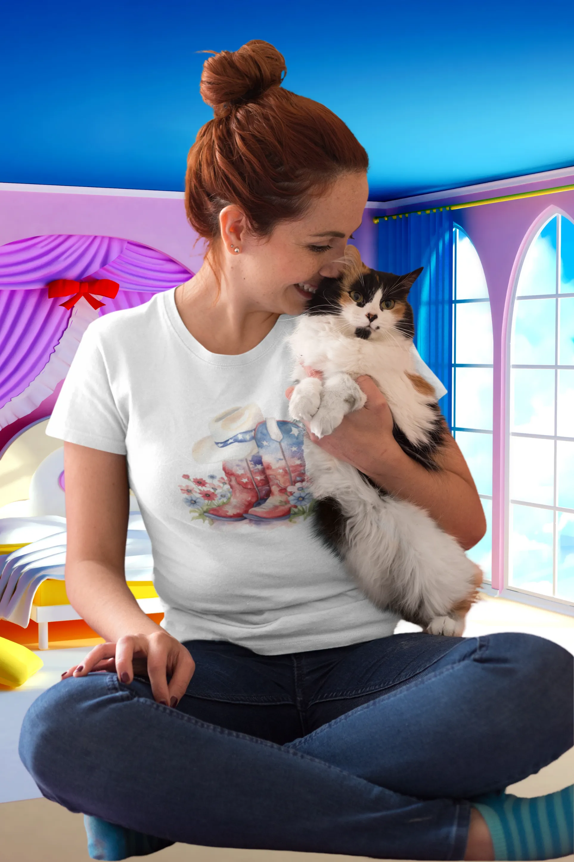 American Cowboy Printed T-shirt for women