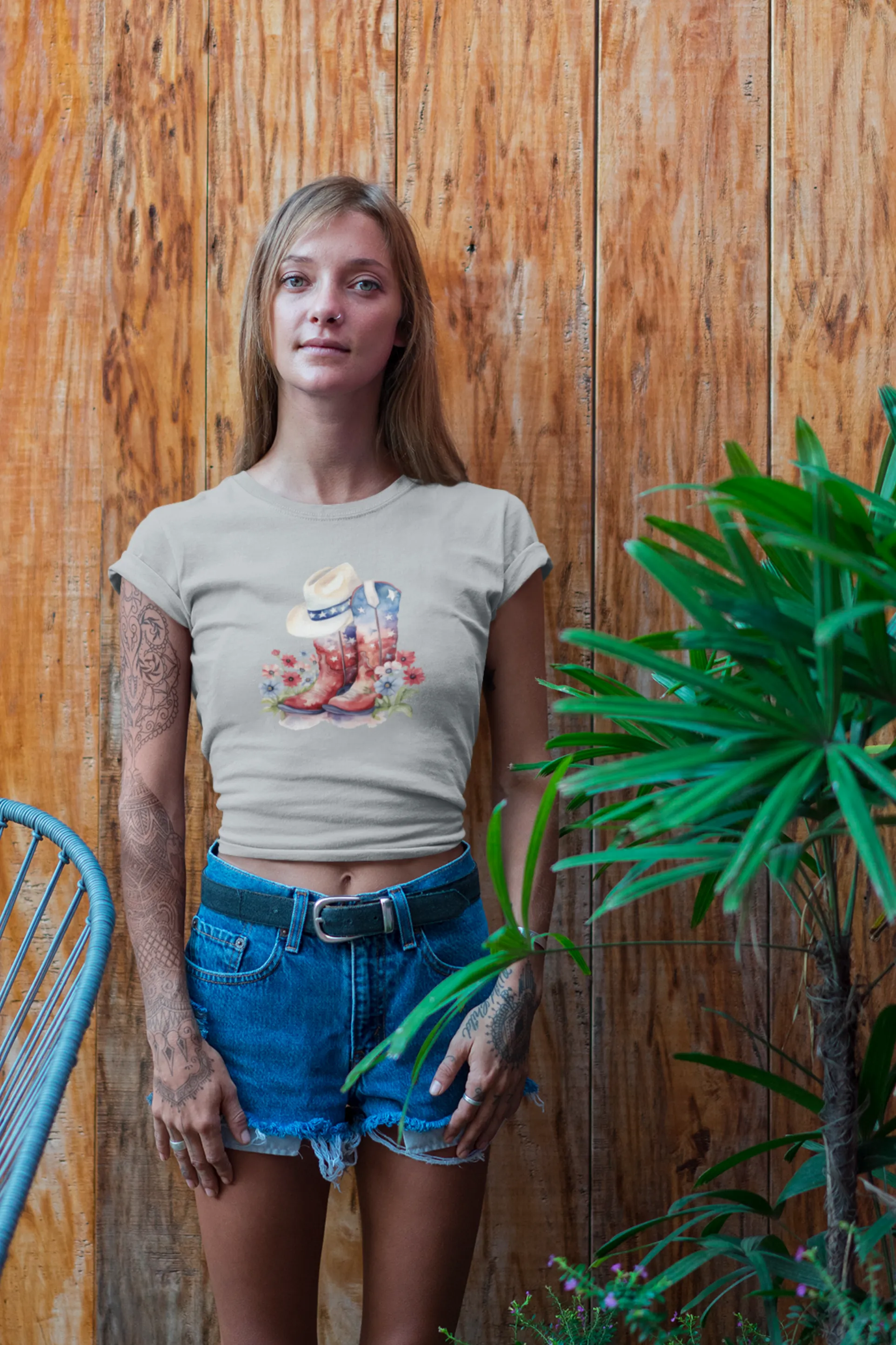 American Cowboy Printed T-shirt for women
