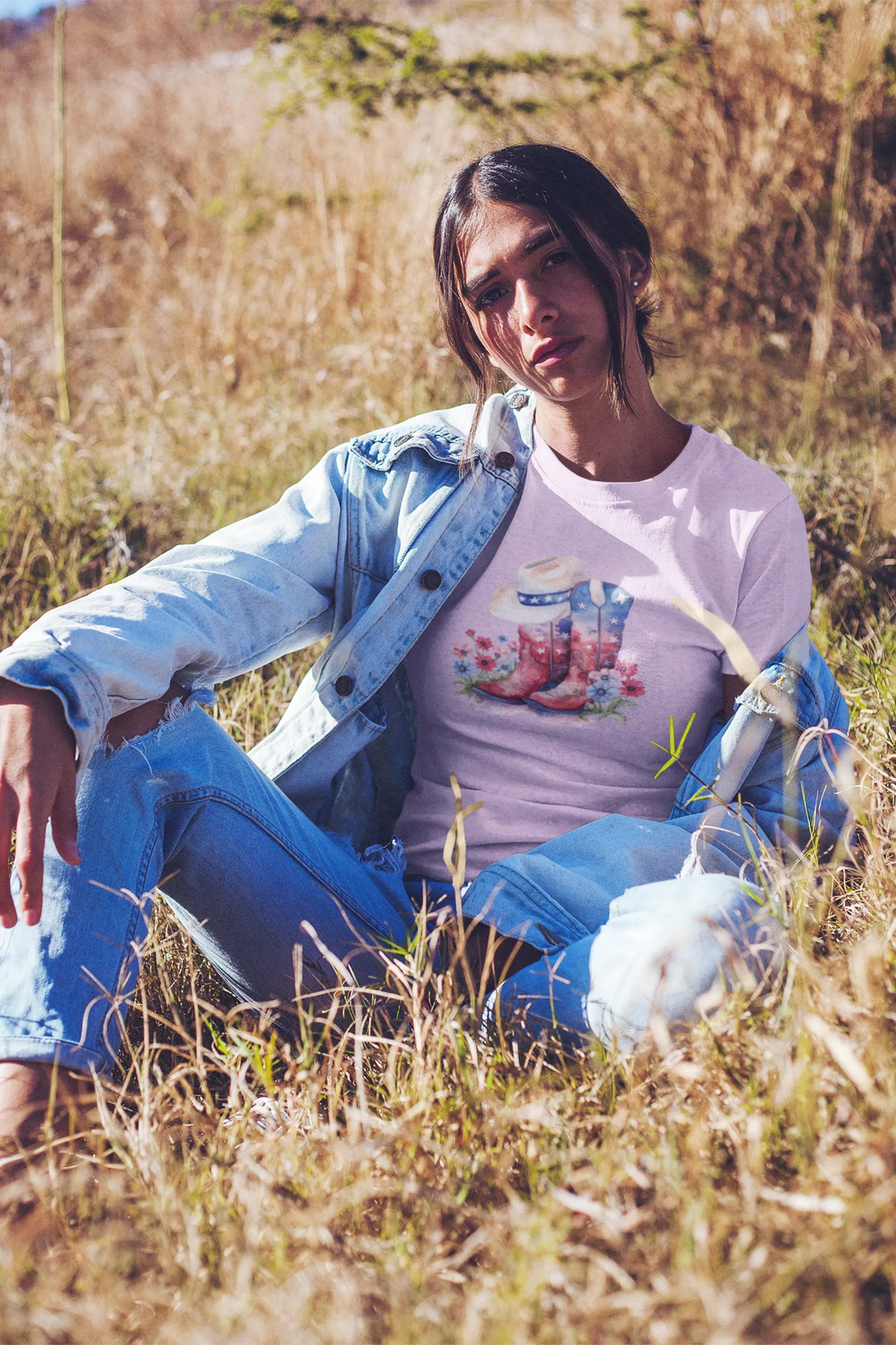 American Cowboy Printed T-shirt for women