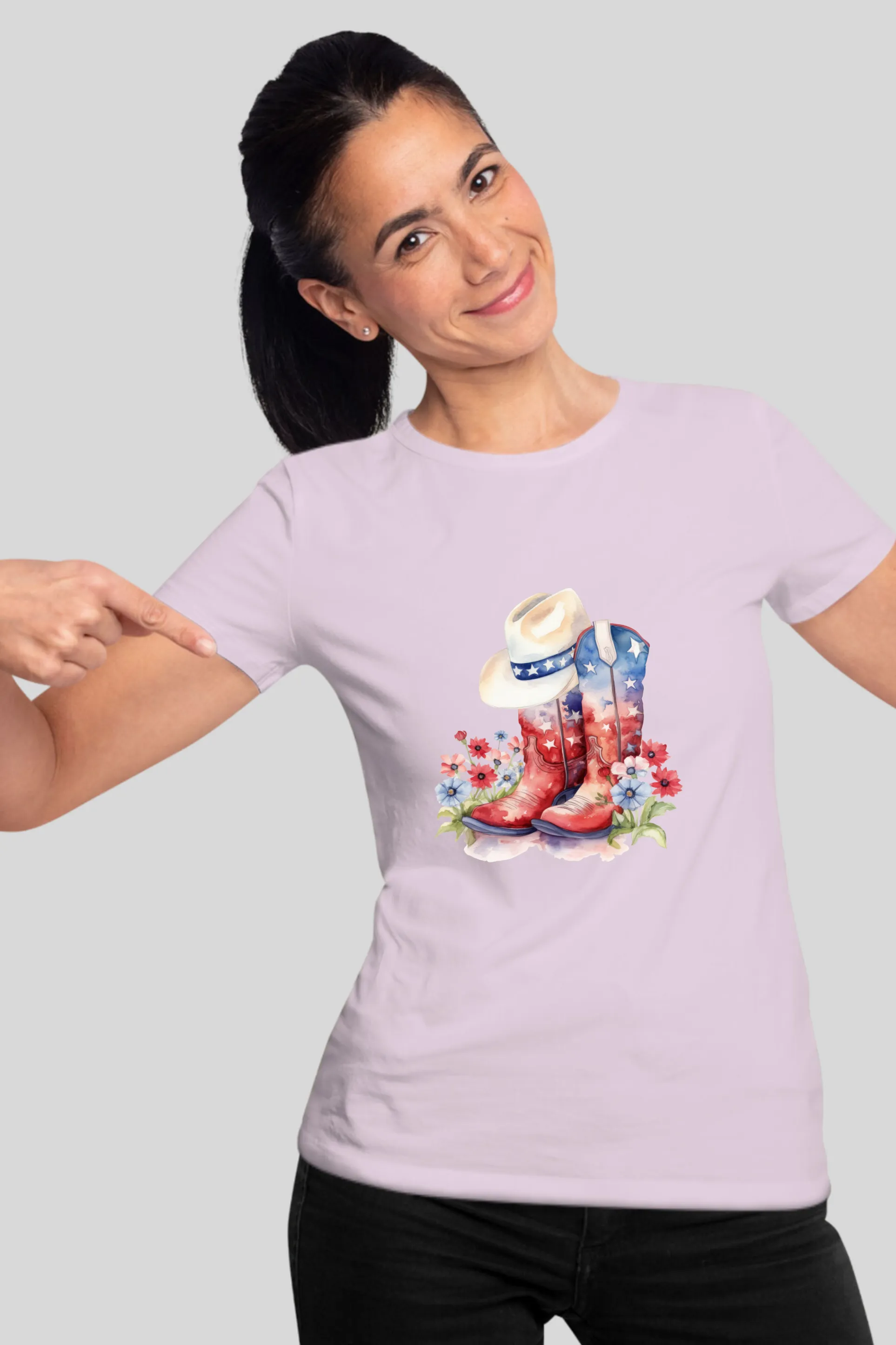 American Cowboy Printed T-shirt for women