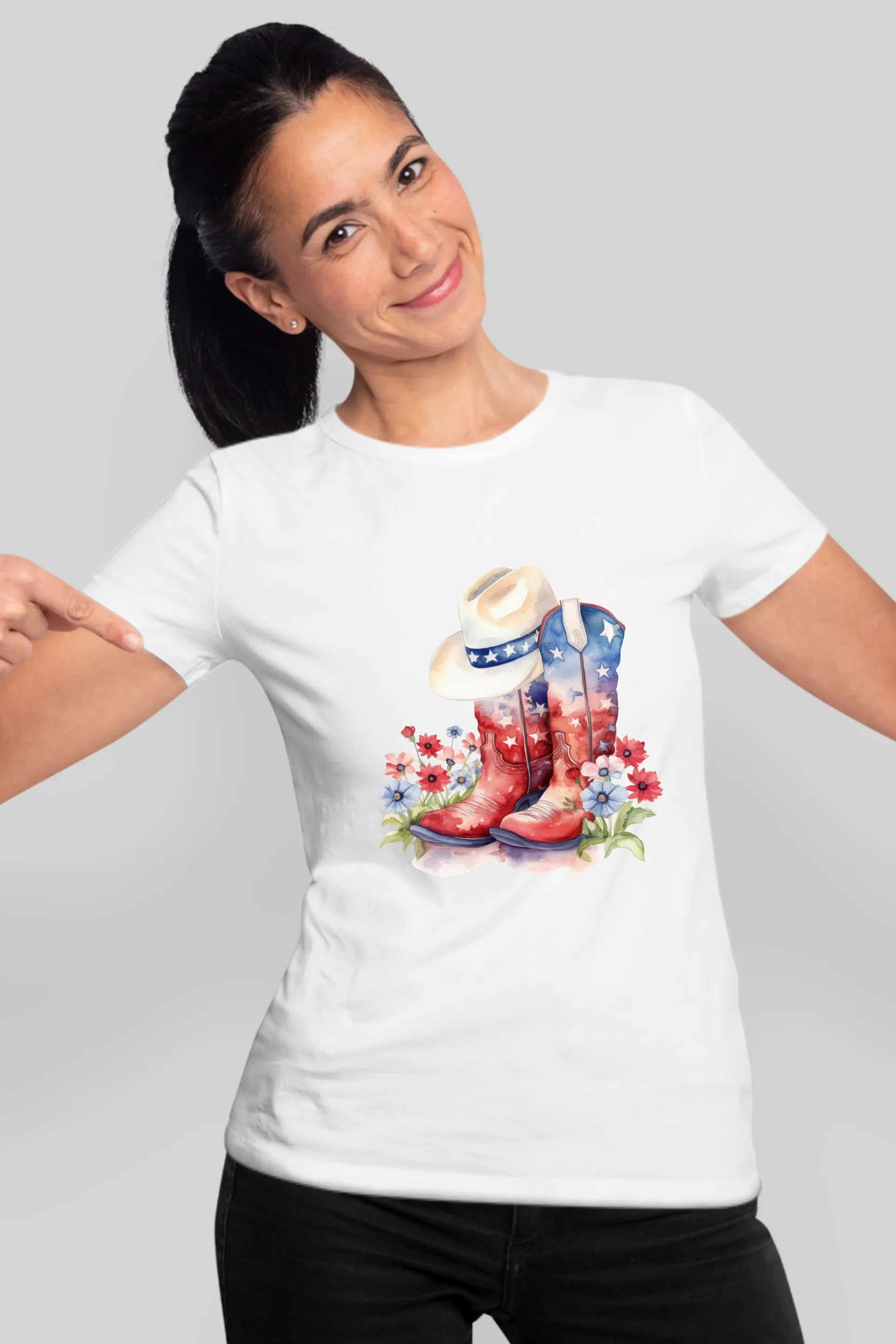 American Cowboy Printed T-shirt for women