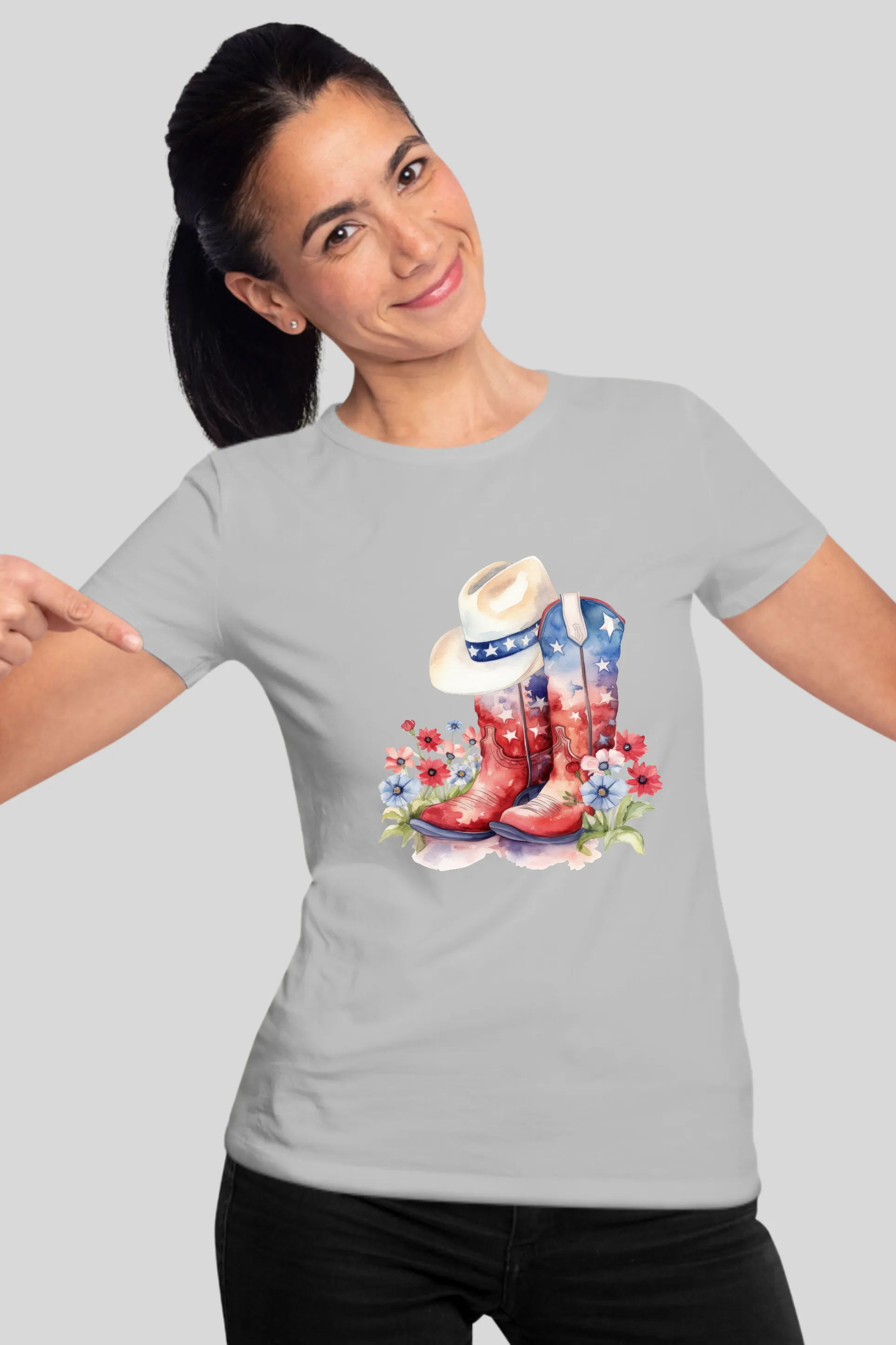 American Cowboy Printed T-shirt for women
