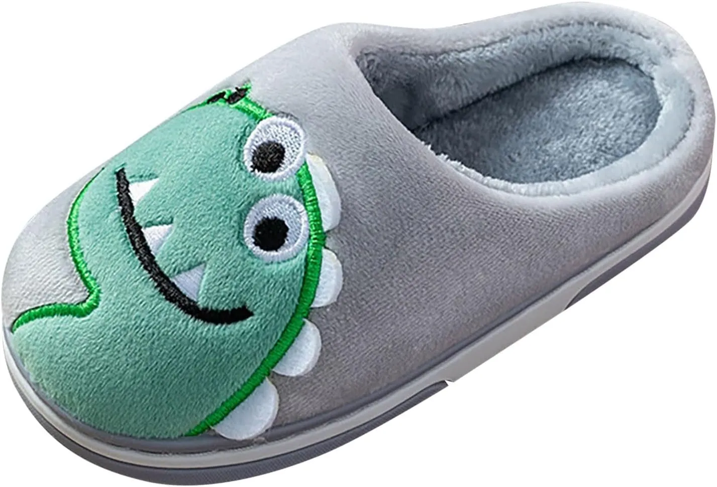 Animal Dinosaur House Slipper For Kids Girls Boys Fuzzy Plush Lined Bedroom Indoor Flat Shoes Winter Warm Soft Shoes
