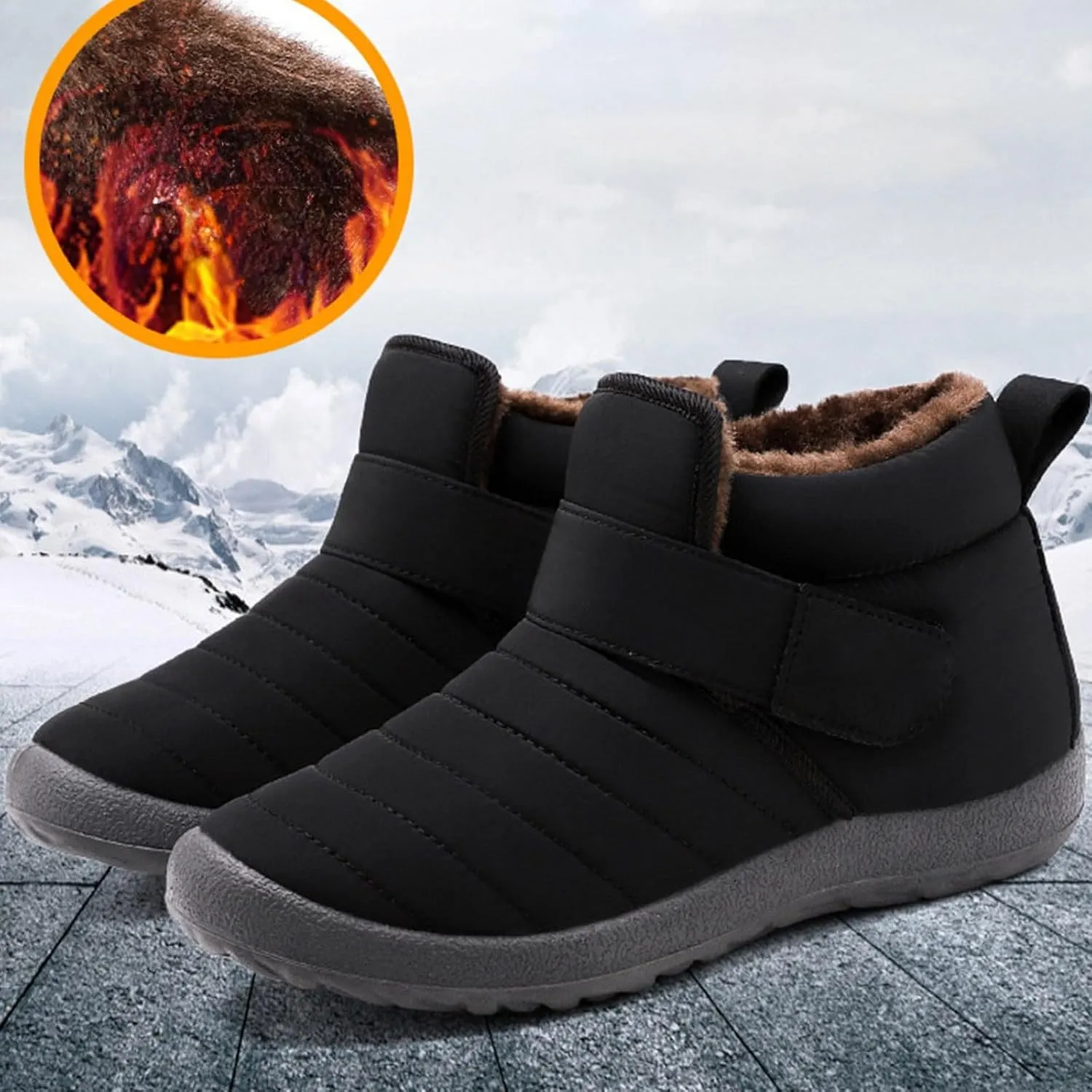 Anthoern Shoes Men's Waterproof Fashion Shoes Handmade Suede High Boots Non-Slip Breathable Lightweight Shoes