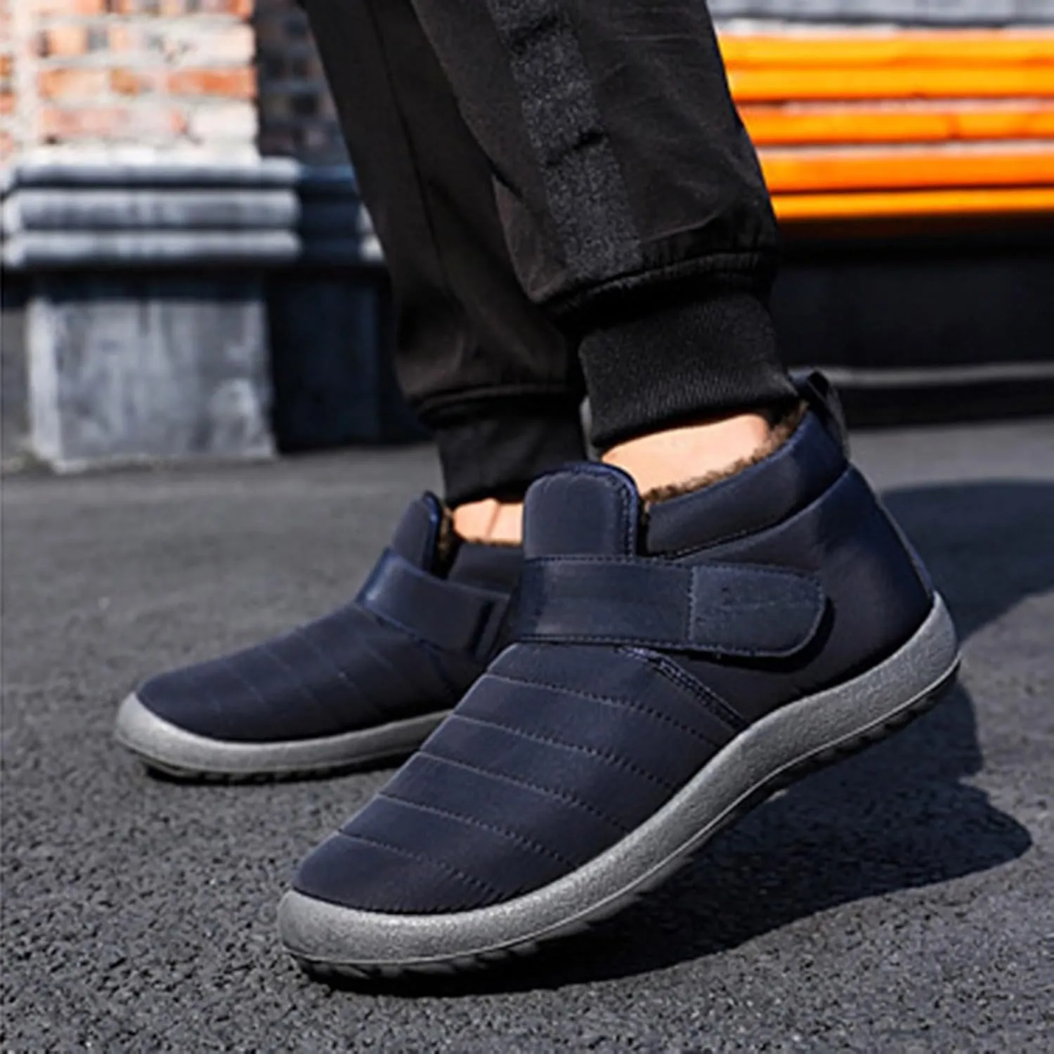 Anthoern Shoes Men's Waterproof Fashion Shoes Handmade Suede High Boots Non-Slip Breathable Lightweight Shoes