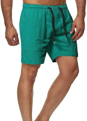 Athletic Shorts for Men Elastic Waist Mid Waist Running Shorts High Waisted Gym Workout Short with Pockets