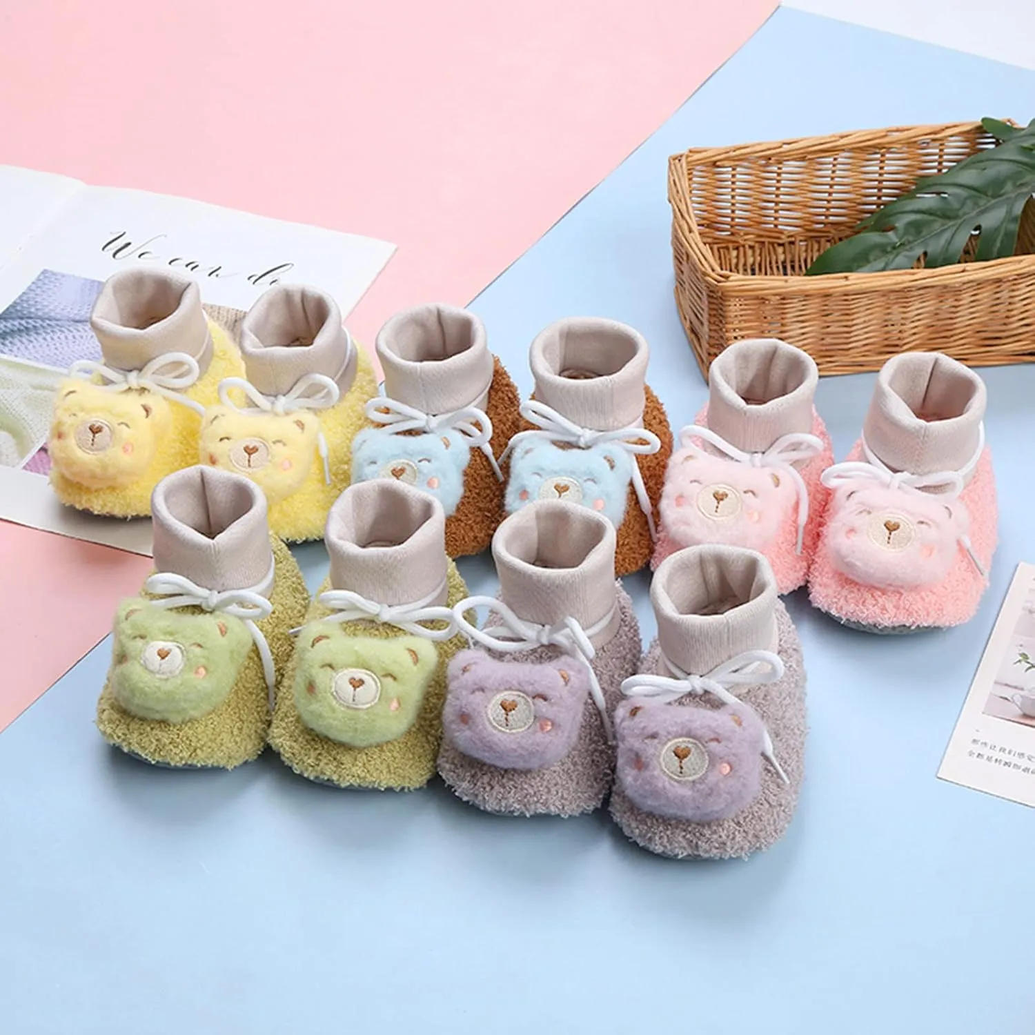 Baby Toddler Shoes Warm Booties Shoes Fashion Printing Non Slip Breathable Boots Size 3 Baby Slippers