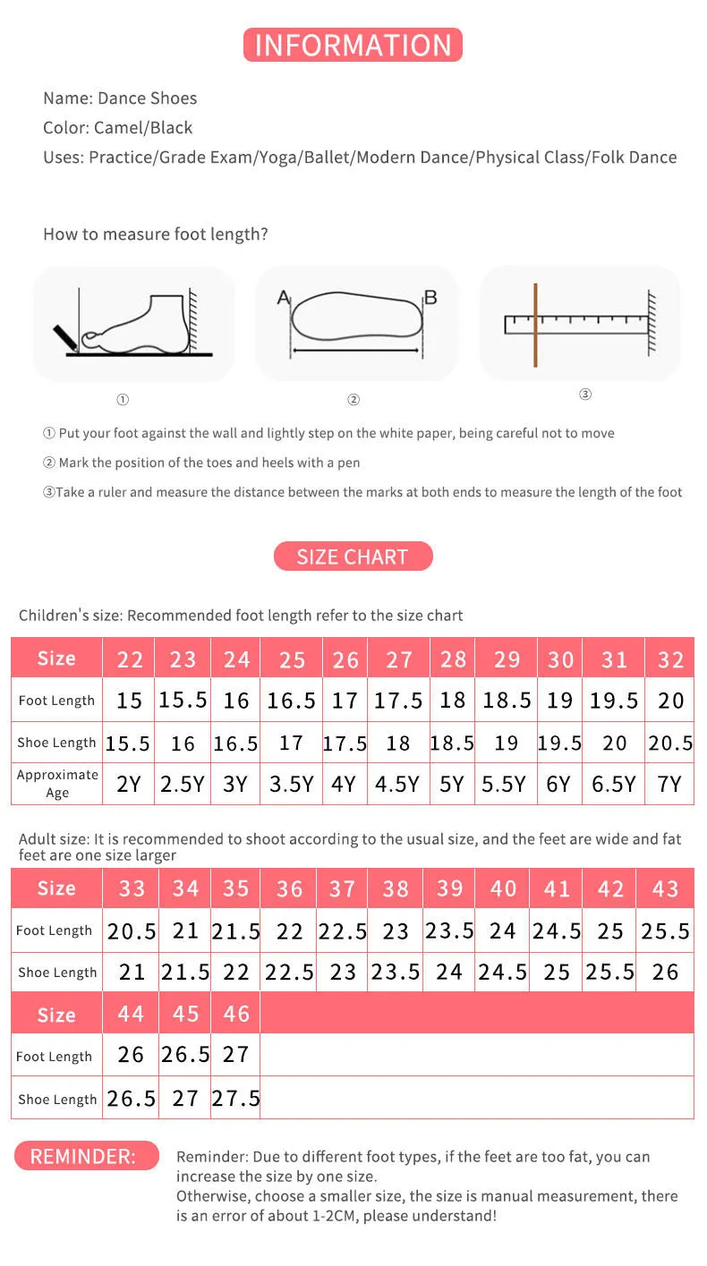 Ballet Shoes Low Heel Soft Sole Body Exercise Shoes