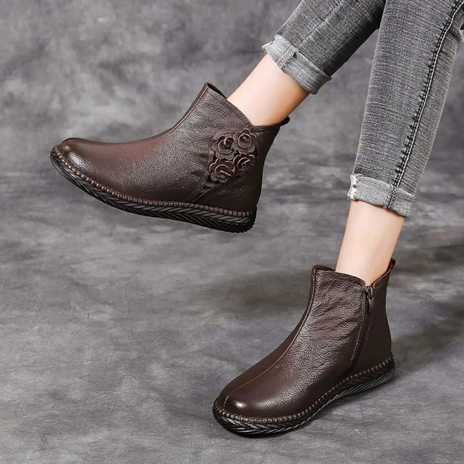 Black Booties for Women Ankle Ankle Booties for Women Dressy Black Cowgirl Boots for Women Bootie Heels for Women Round Toe Flat Heel Pointed Toe Mid Heel Slip On