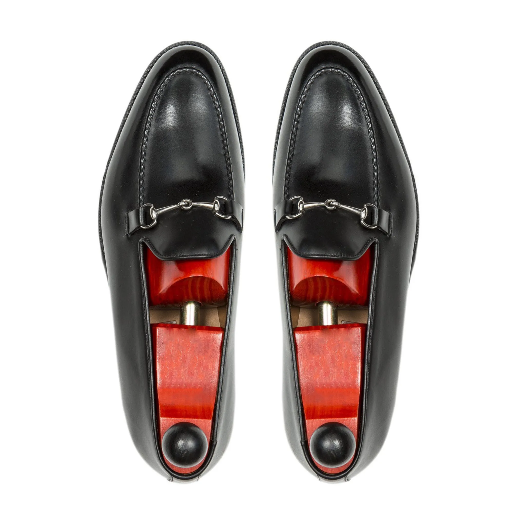 Black Leather Palmela Horsebit Loafers