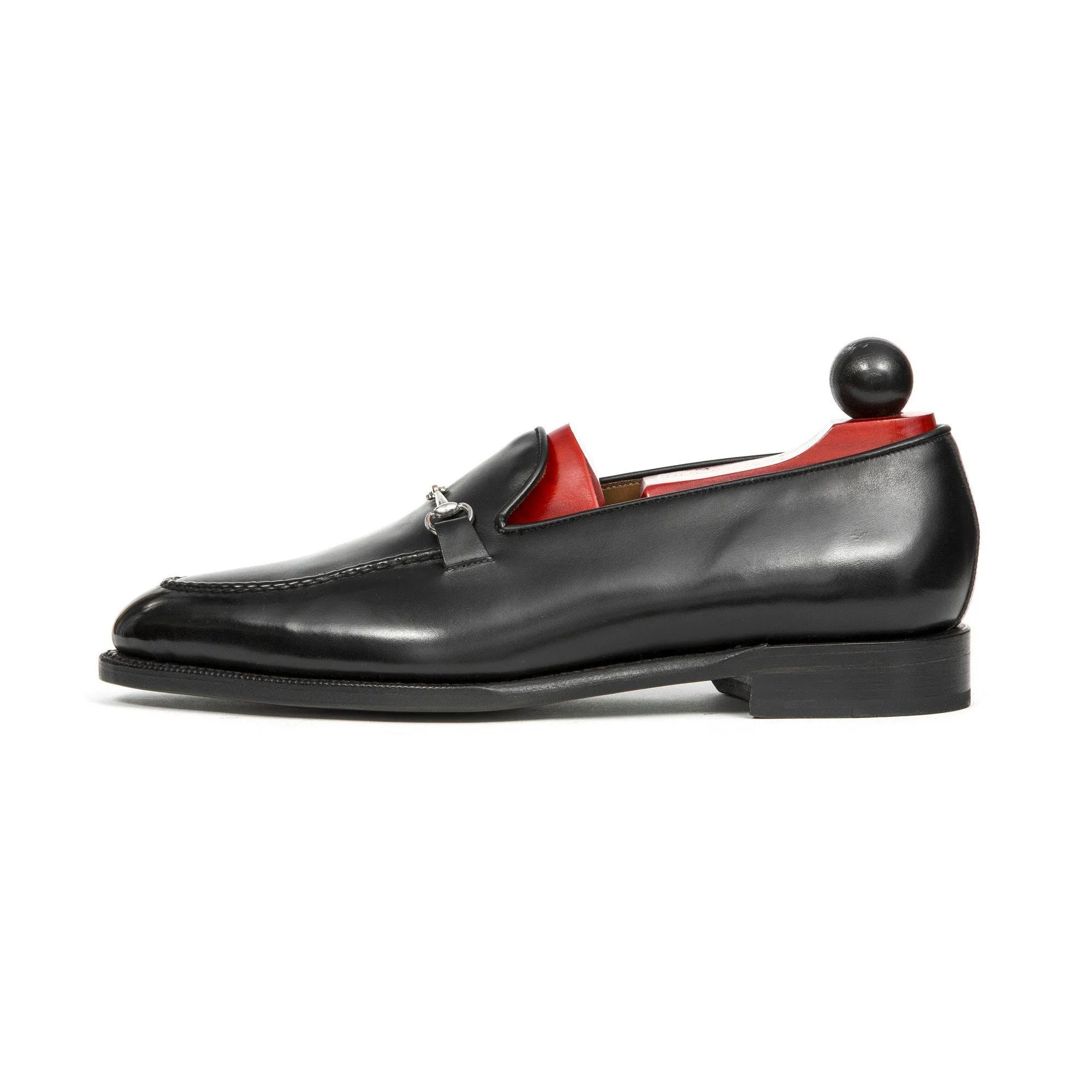 Black Leather Palmela Horsebit Loafers