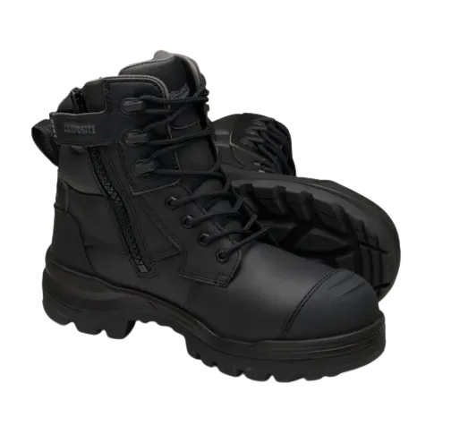 BLUNDSTONE 8561 RotoFlex 6" Zip Safety Boot - Black