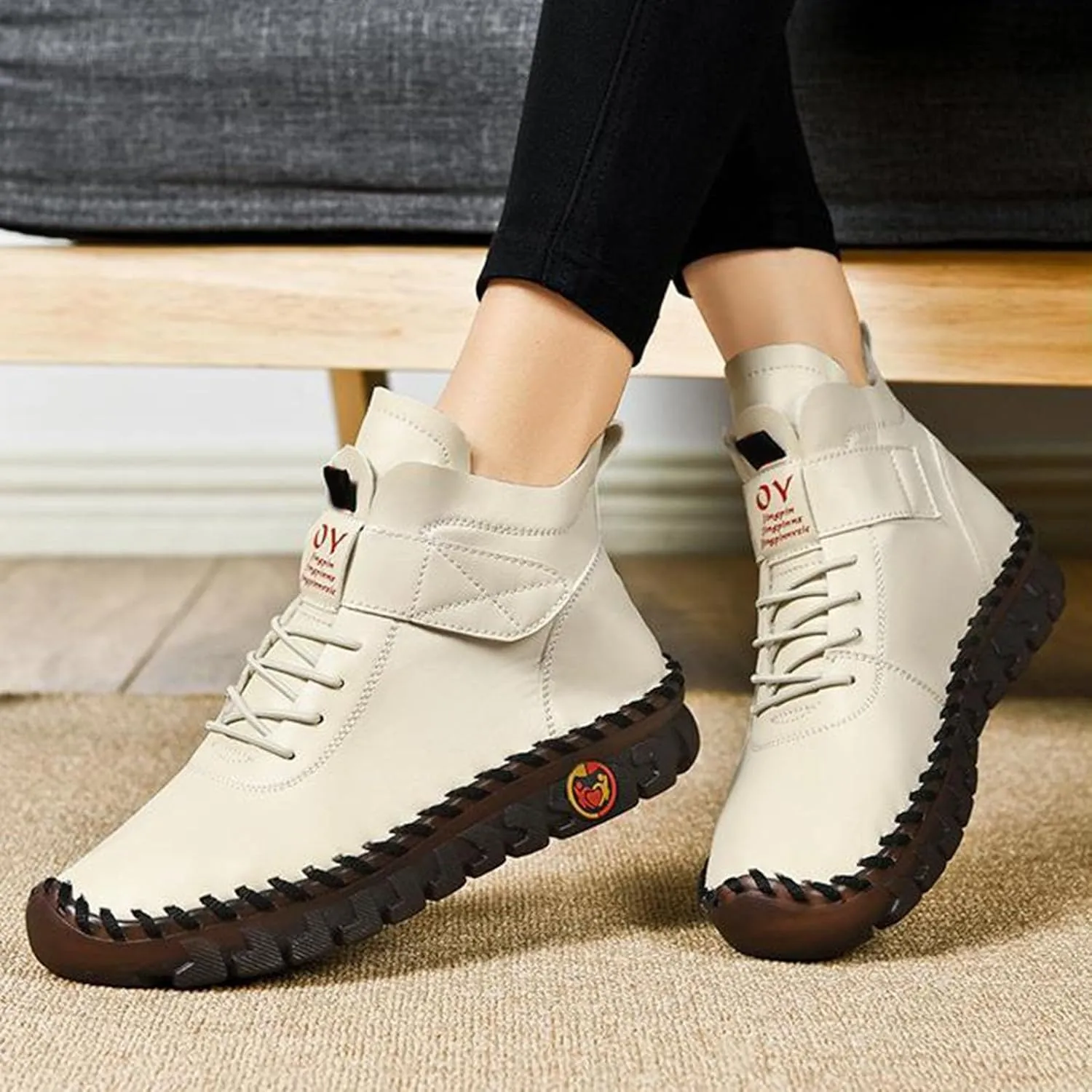 Booties for Women Arch Support Womens Low Heel Fashion Lace Up Zipper Boots Fall Winter Outdoor Short Bootie