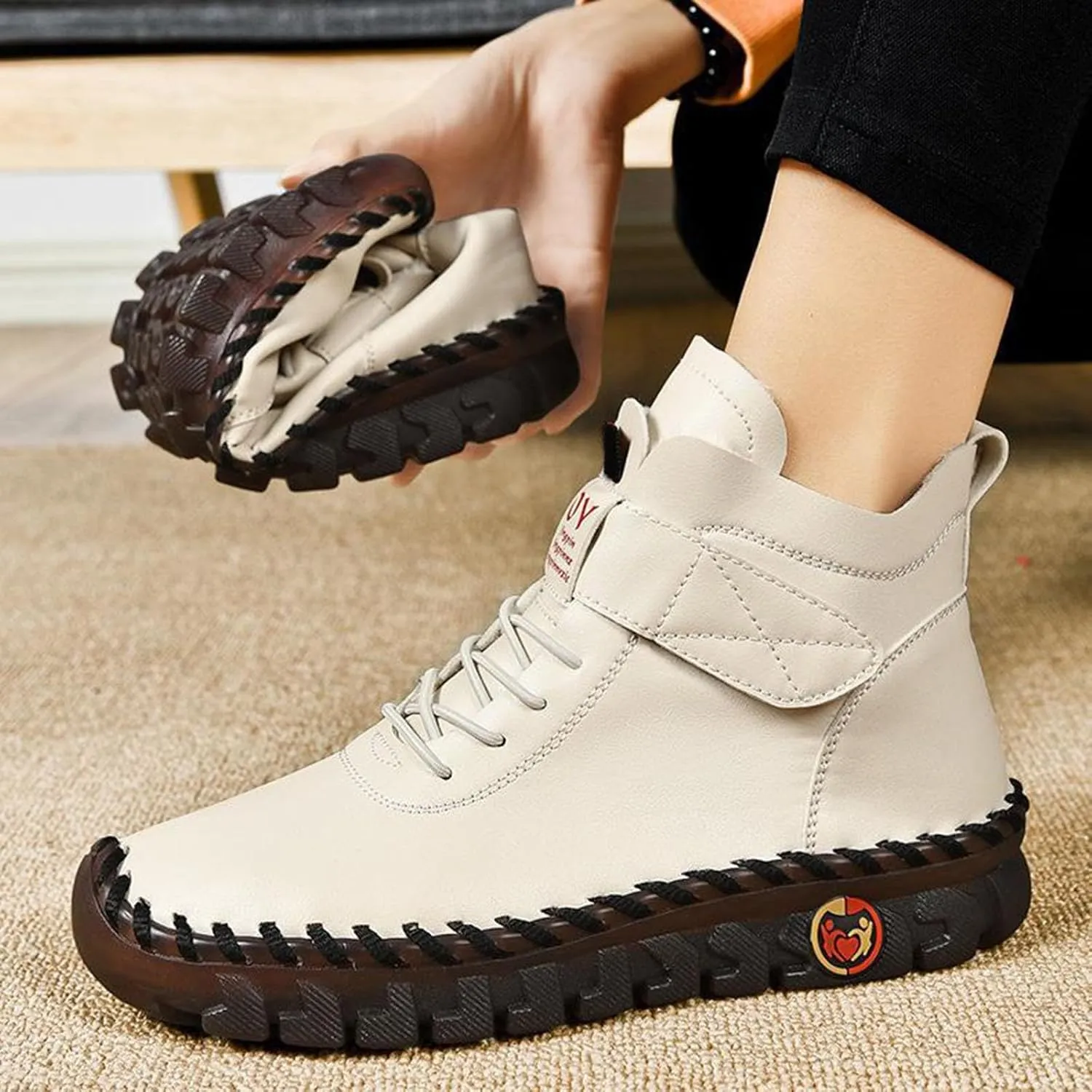 Booties for Women Arch Support Womens Low Heel Fashion Lace Up Zipper Boots Fall Winter Outdoor Short Bootie