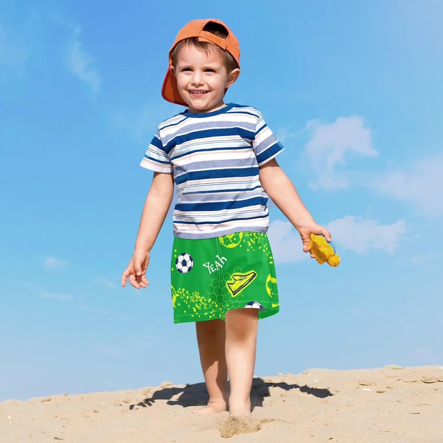 Boys' Board Shorts with Compression Liner Quick Dry Boys Swim Trunks Casual Shorts 4-13Y