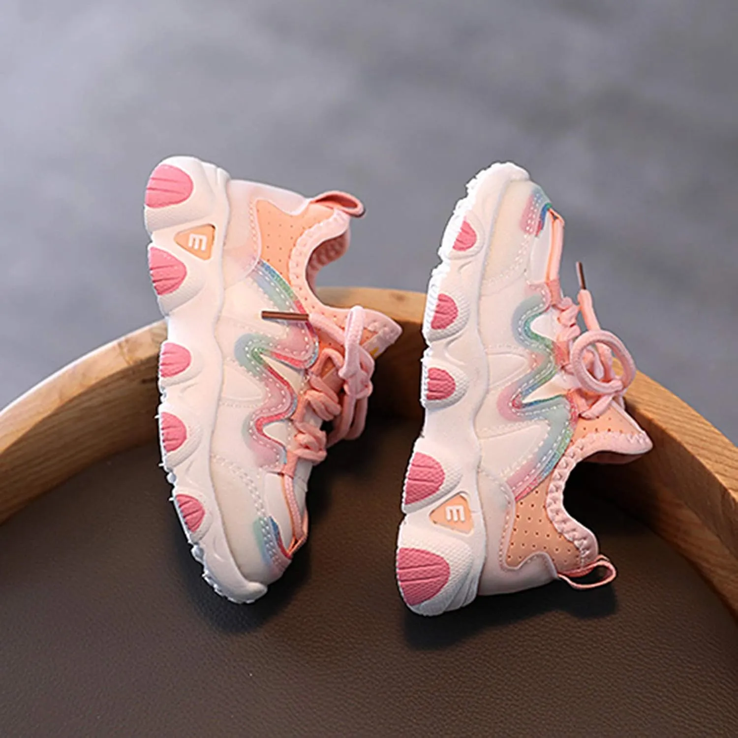 Boys Girls Sneakers Kids Lightweight Mesh Breathable Strap Athletic Tennis Running Shoes for Little Toddler Kids