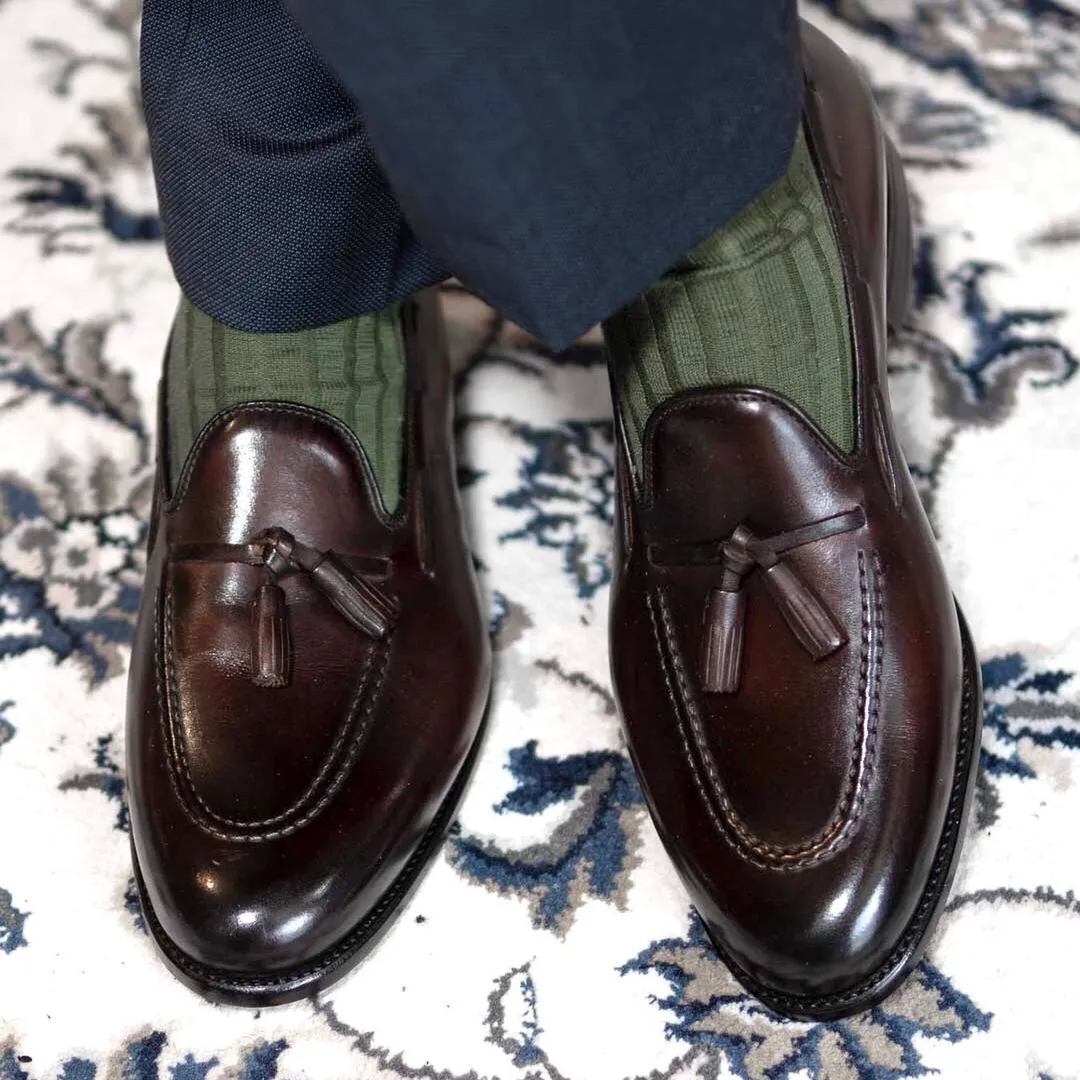 Brown Leather Sevilla Tassel Loafers