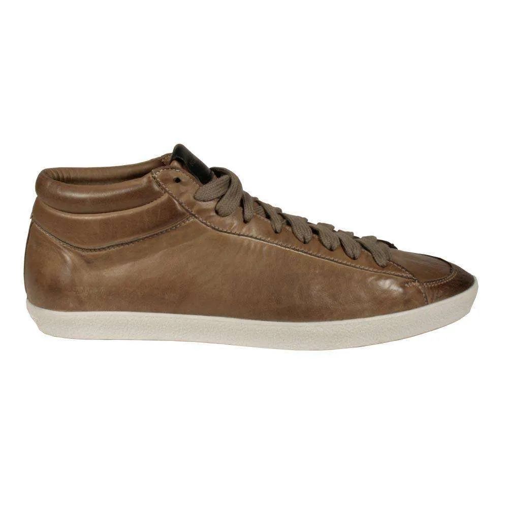 Burberry Women's Designer Shoes Ashed Leather High-Top Sneakers (BUR041)