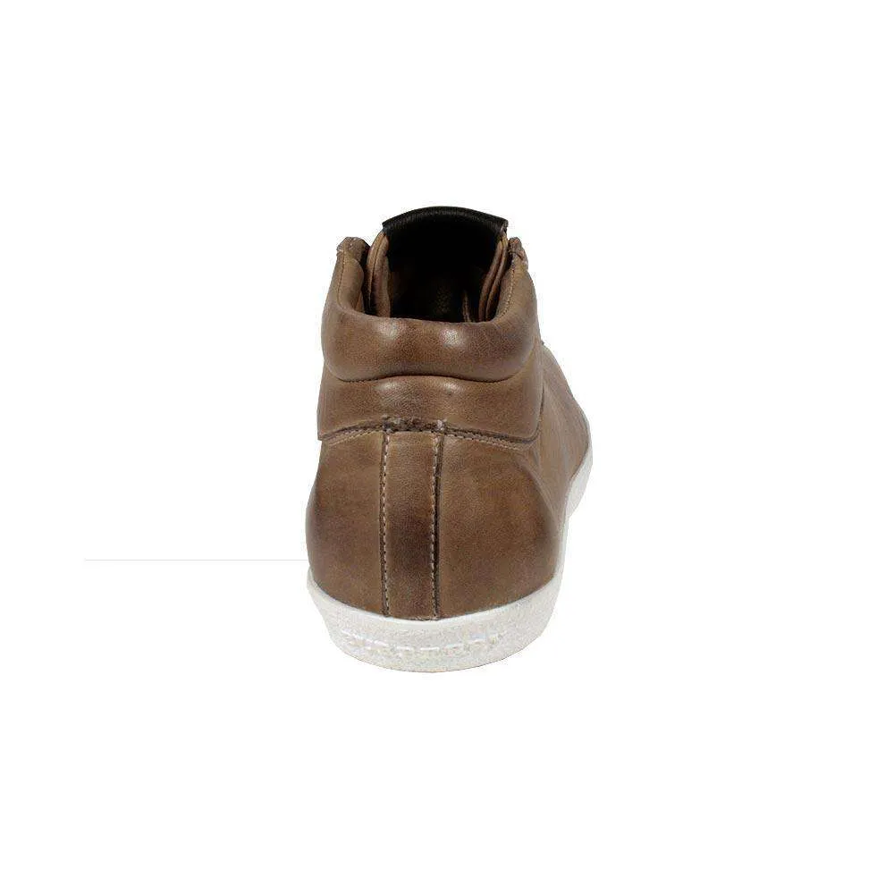 Burberry Women's Designer Shoes Ashed Leather High-Top Sneakers (BUR041)