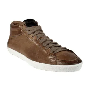 Burberry Women's Designer Shoes Ashed Leather High-Top Sneakers (BUR041)