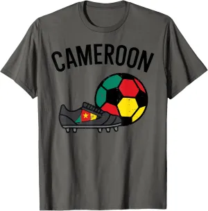 Cameroon Flag Soccer Ball Shoes Football Fan Men Women Kids T-Shirt