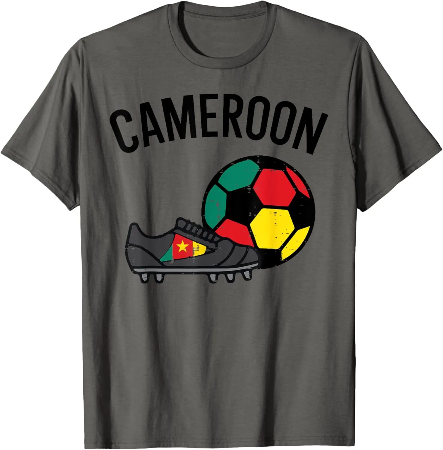 Cameroon Flag Soccer Ball Shoes Football Fan Men Women Kids T-Shirt