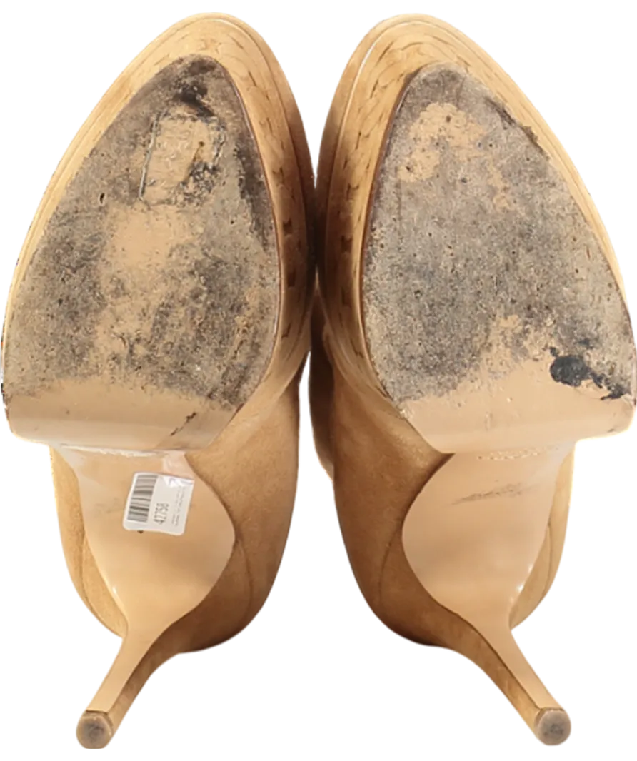 CASADEI Beige Seductive Ankle Boots In Stretch Suede UK 8 EU 41 