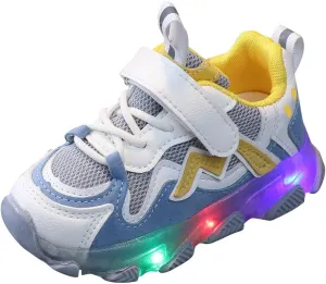 Children Baby Girls Led Light Shoes Luminous Running Mesh Non Slip Sport Shoes 12M?6Y Little Kid's Sneakers