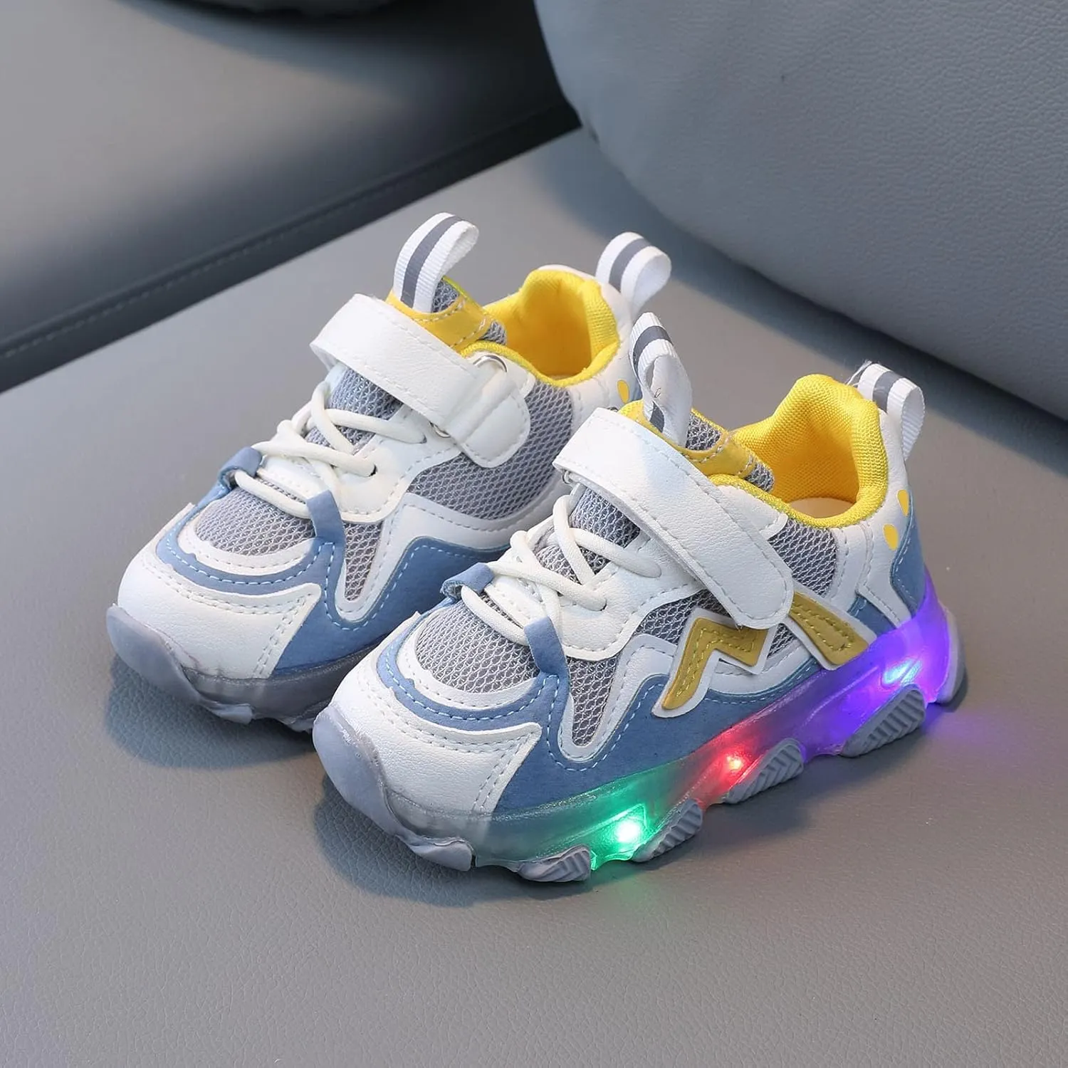 Children Baby Girls Led Light Shoes Luminous Running Mesh Non Slip Sport Shoes 12M?6Y Little Kid's Sneakers