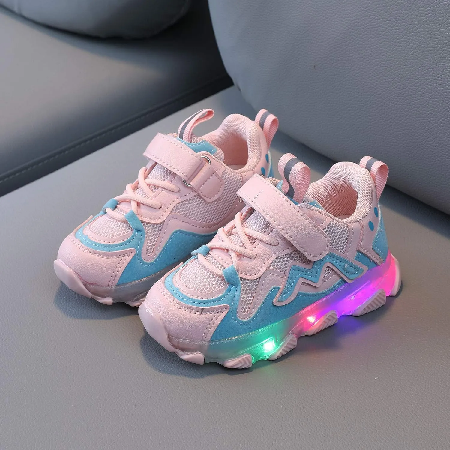 Children Baby Girls Led Light Shoes Luminous Running Mesh Non Slip Sport Shoes 12M?6Y Little Kid's Sneakers