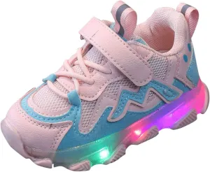Children Baby Girls Led Light Shoes Luminous Running Mesh Non Slip Sport Shoes 12M?6Y Little Kid's Sneakers