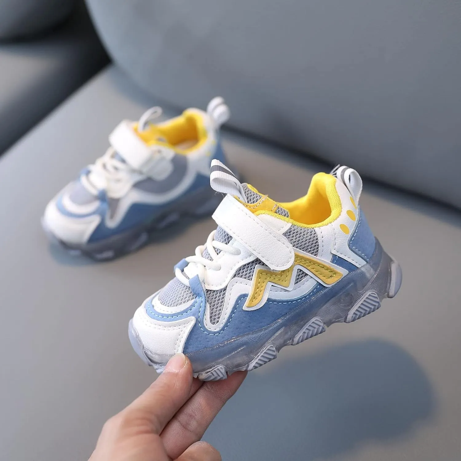 Children Baby Girls Led Light Shoes Luminous Running Mesh Non Slip Sport Shoes 12M?6Y Little Kid's Sneakers
