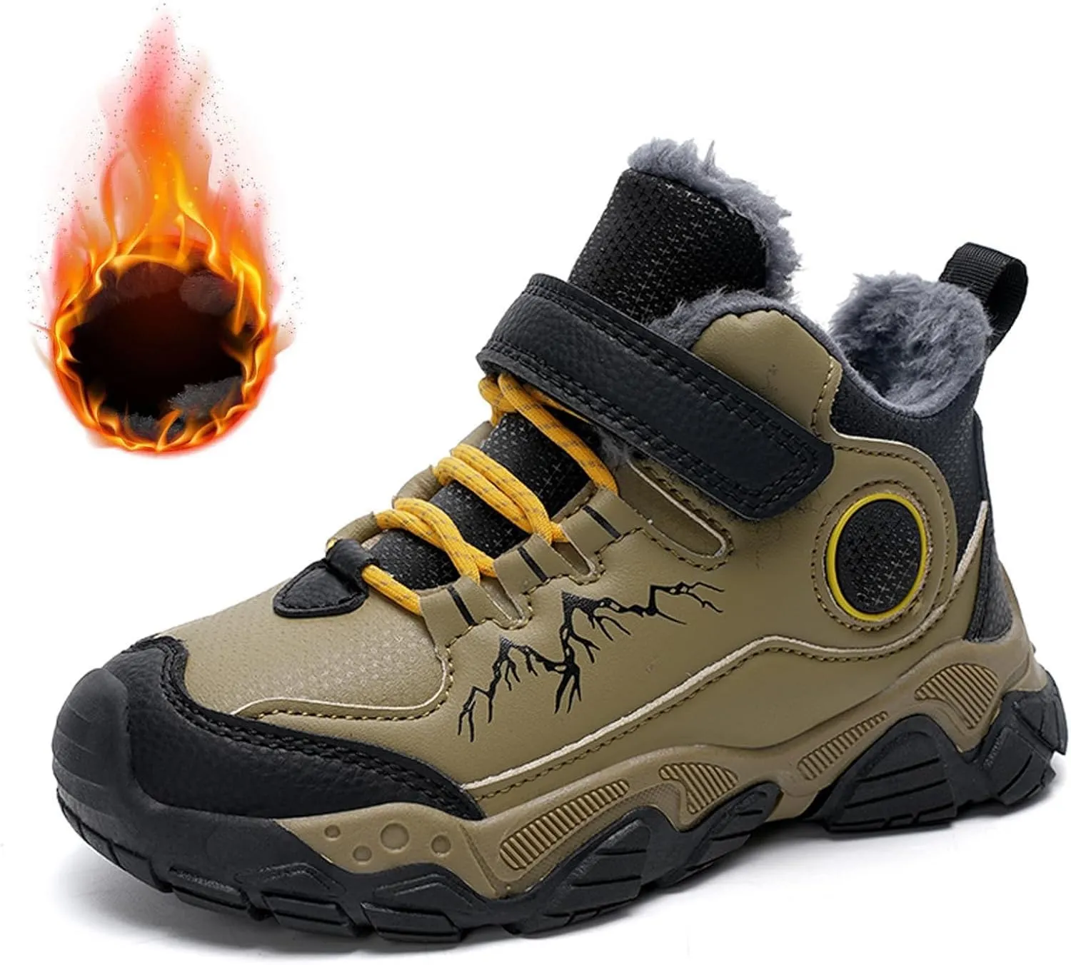 Children's Winter Shoes Outdoor Winter Warm Lined Non Slip Lightweight Winter Boots Running Shoes Toddler Shoes Girl