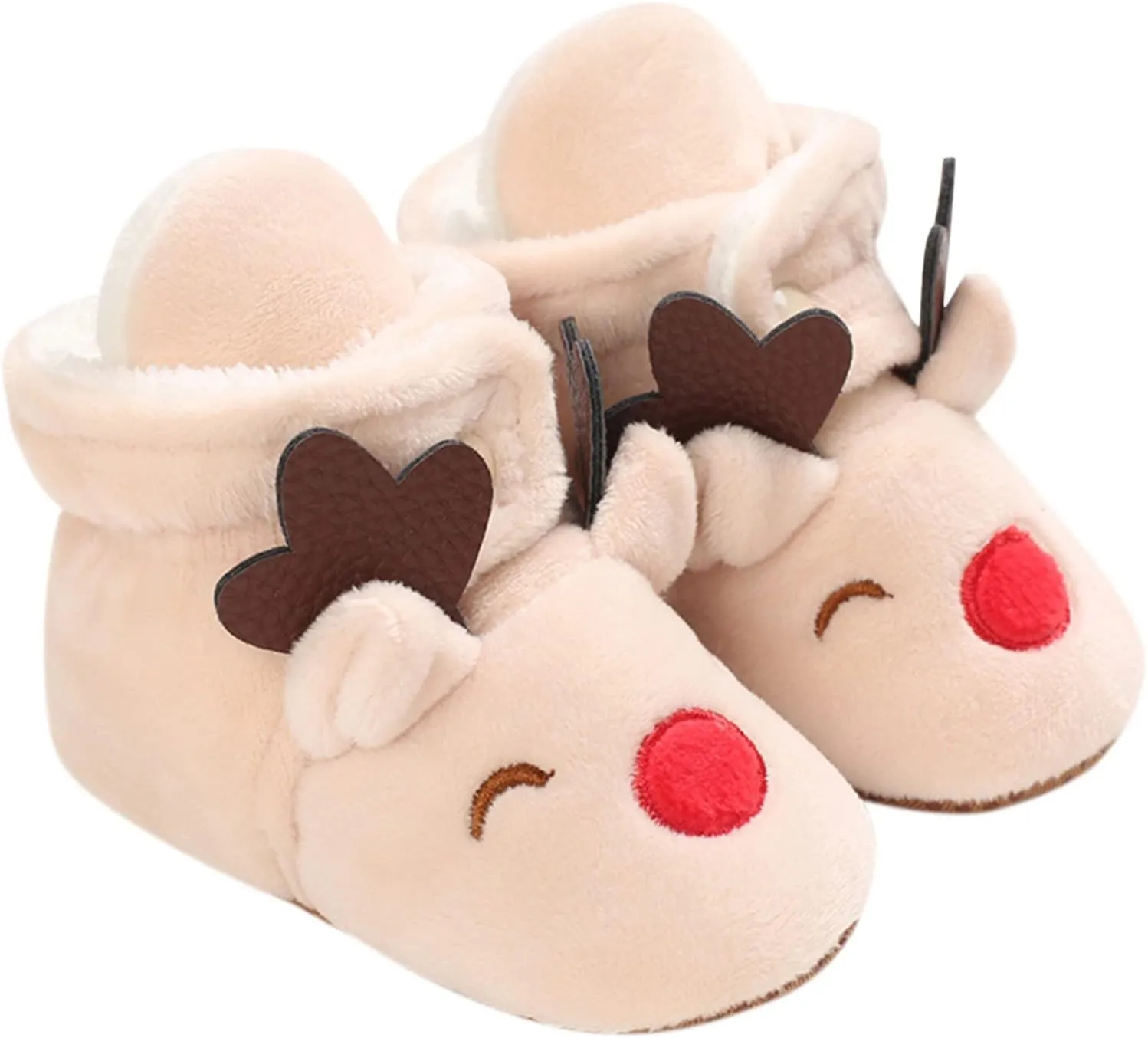 Christmas Baby Cotton Boots Warm Cotton Shoes Soft Comfortable Infant Toddler Warming Home Baby Girl Rubber Sole Boots