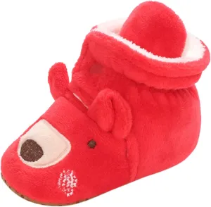 Christmas Baby Cotton Boots Warm Cotton Shoes Soft Comfortable Infant Toddler Warming Home Baby Girl Rubber Sole Boots