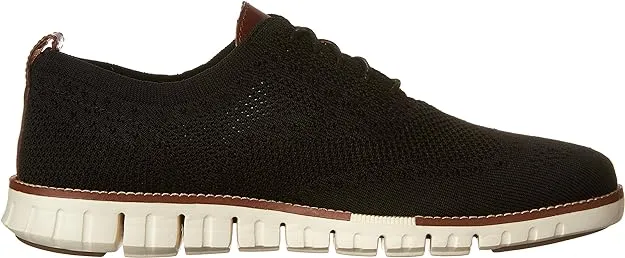 Cole Haan Zerogrand Stitchlite Oxfords Black/Ivory Lace Up Knit Sneakers