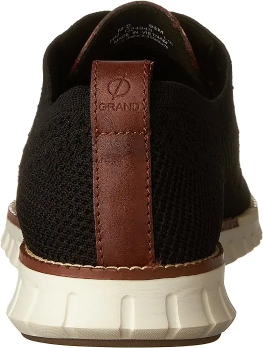 Cole Haan Zerogrand Stitchlite Oxfords Black/Ivory Lace Up Knit Sneakers