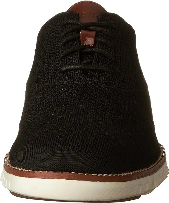 Cole Haan Zerogrand Stitchlite Oxfords Black/Ivory Lace Up Knit Sneakers