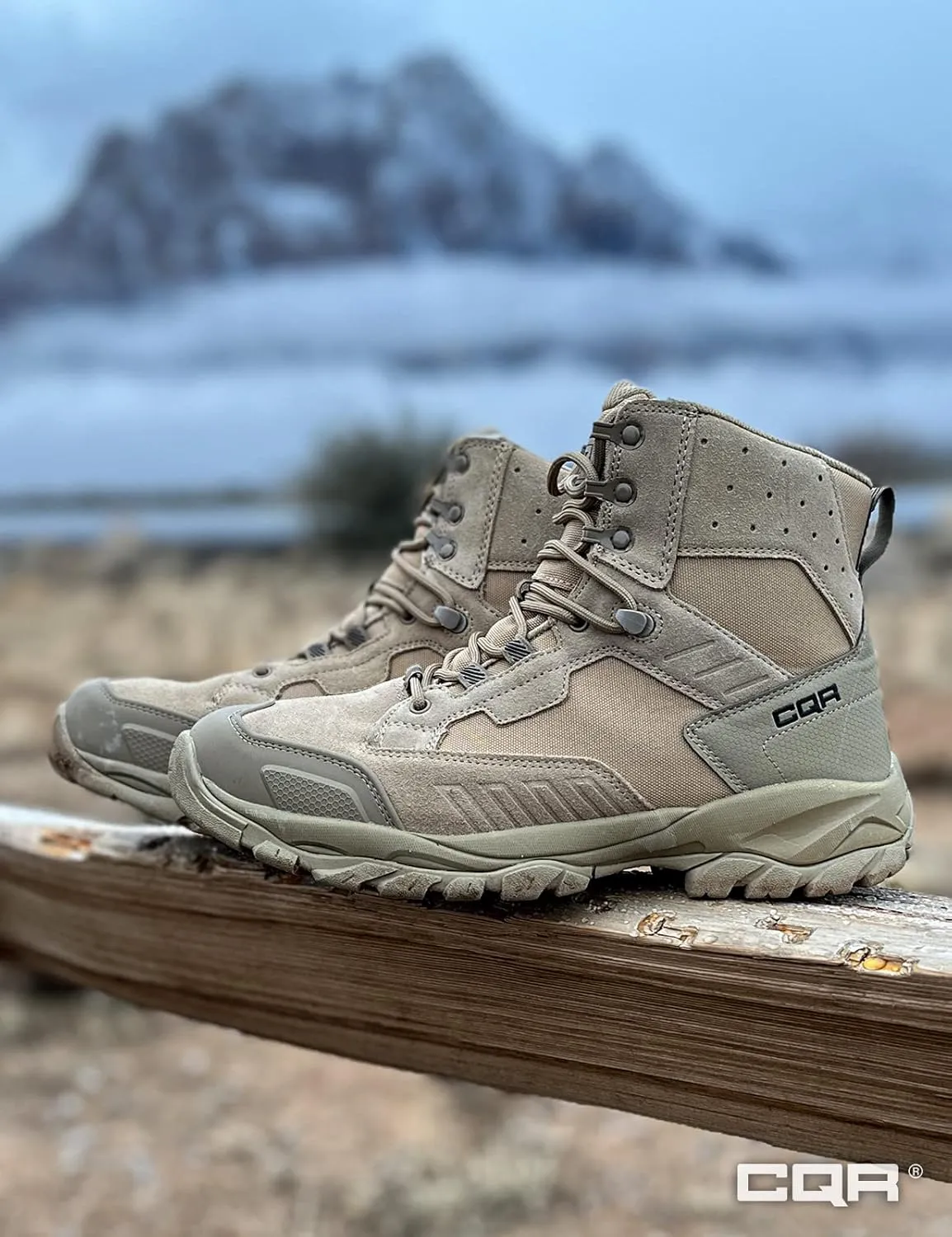 CQR Men's Military Tactical Boots, Lightweight 6 Inches Hiking Combat Boot Durable Breathable Outdoor Work Motorcycle Footwear