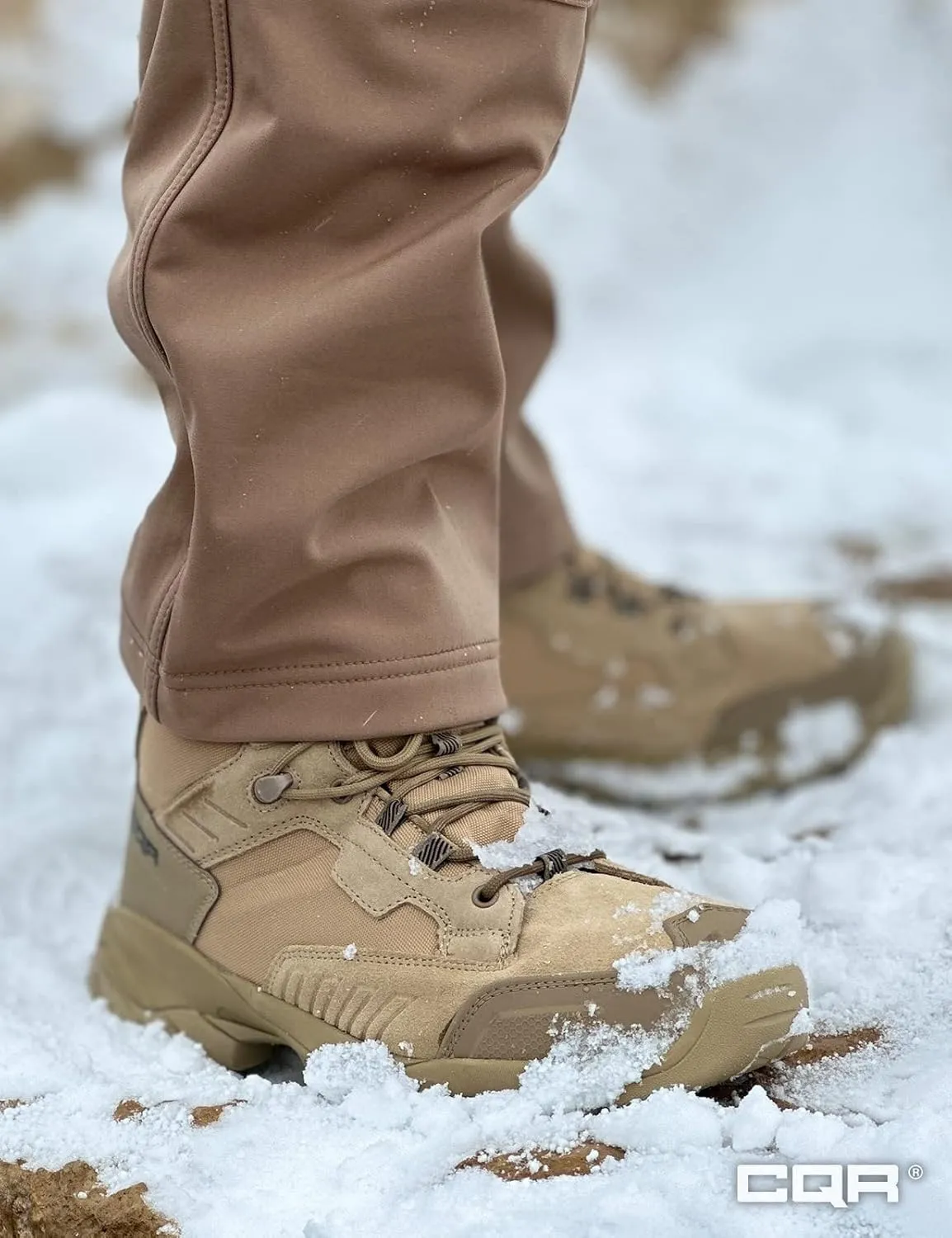 CQR Men's Military Tactical Boots, Lightweight 6 Inches Hiking Combat Boot Durable Breathable Outdoor Work Motorcycle Footwear