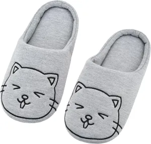 DICUIRD Women's Animal Fleece Home Slippers with Hard Sole, Comfortable Indoor or Outdoor Animal Bedroom Shoes