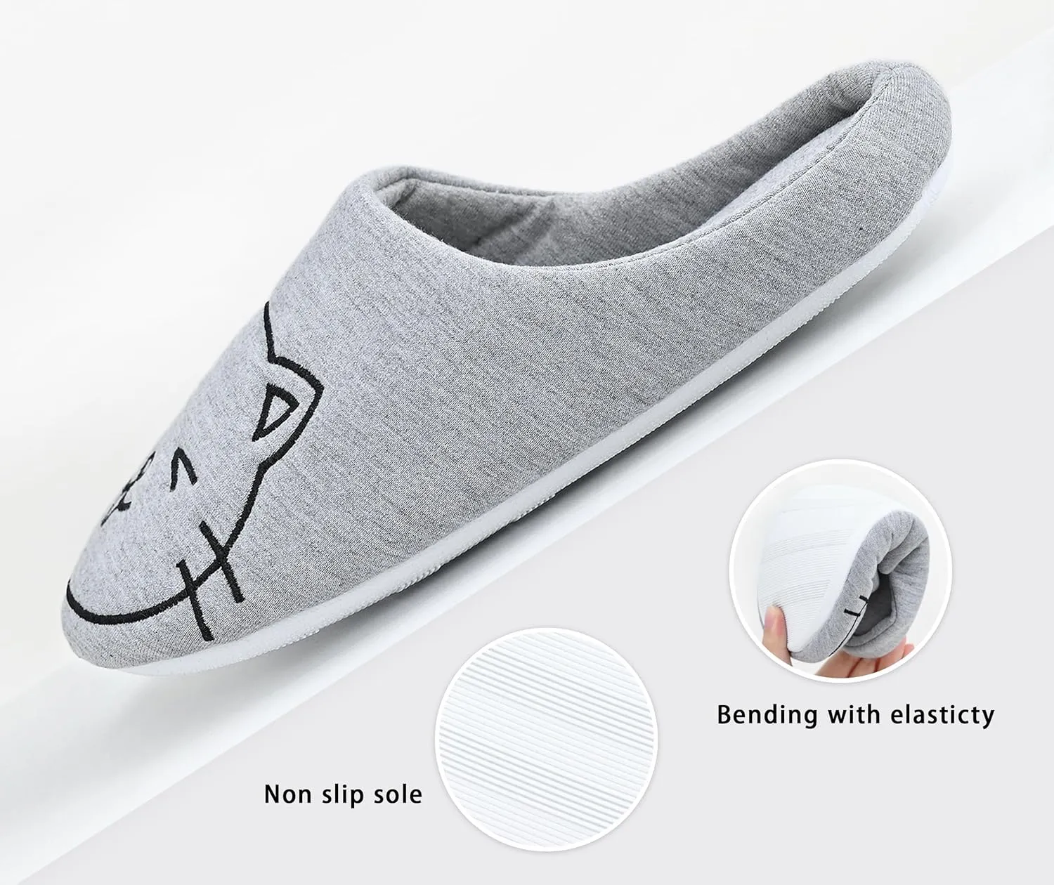 DICUIRD Women's Animal Fleece Home Slippers with Hard Sole, Comfortable Indoor or Outdoor Animal Bedroom Shoes