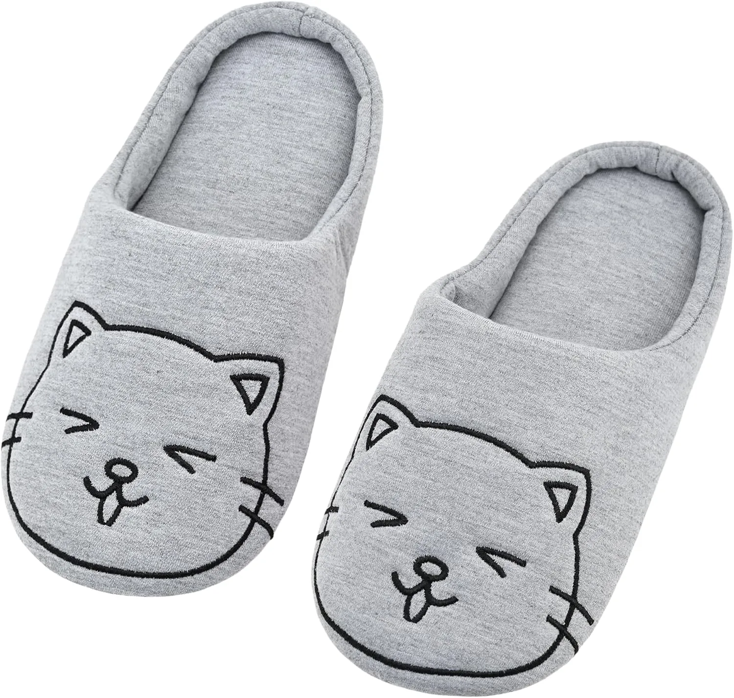 DICUIRD Women's Animal Fleece Home Slippers with Hard Sole, Comfortable Indoor or Outdoor Animal Bedroom Shoes