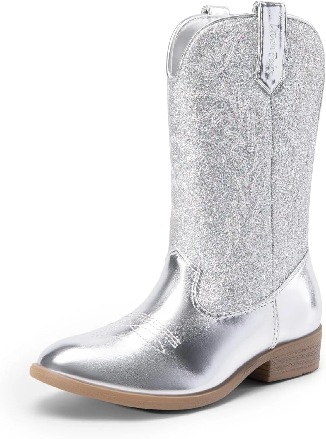 DREAM PAIRS Cowgirl Cowboy Western Boots Girls Mid Calf Riding Shoes Little Kid/Big Kid