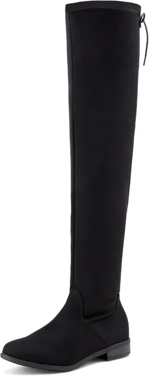 DREAM PAIRS Women's Over The Knee High Low Block Heel Riding Boots